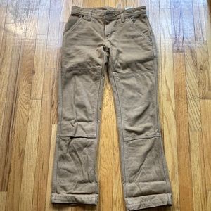 Patagonia pants with reinforced knee and detail on back